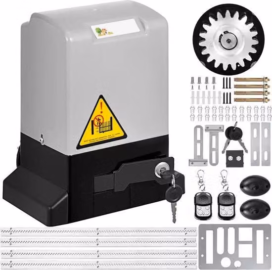 Set di automazione per cancello scorrevole da 600 kg colore grigio