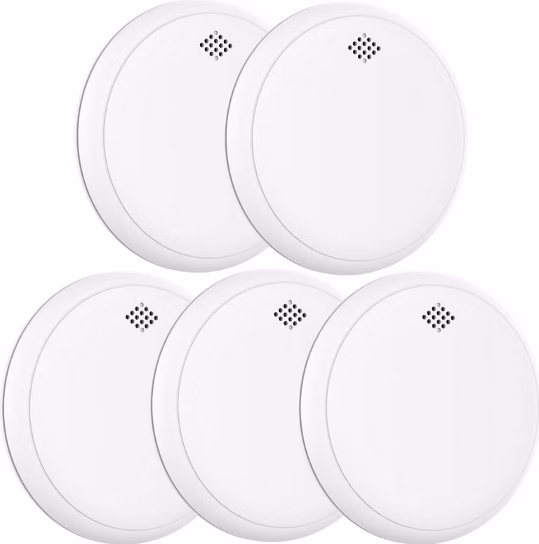 Aroha Safety Pro Rilevatore Di Fumo E Monossido Di Carbonio - Batteria Da 10 Anni - Allarme Antincendio & Monossido Di Carbonio Sleep Line - 5 pezzi