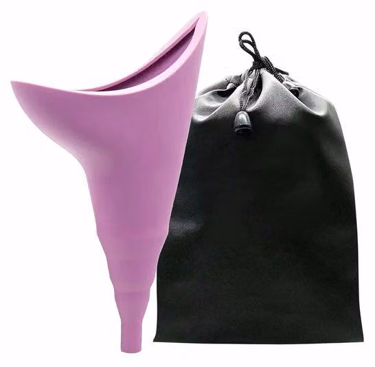 Bicchiere per la minzione in silicone per donne, portatile, pieghevole, ideale per l'uso all'aperto, per persone con difficoltà motorie, attività all'aria aperta e campeggio.