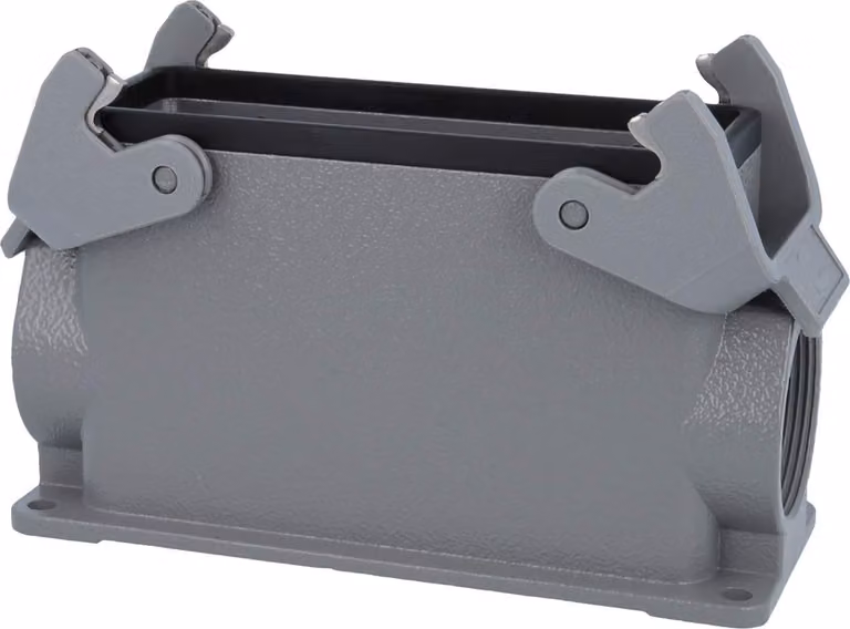 HARTING Han 24B Base alta, 2xPG29 uscita cavi laterale, con 2 staffe trasversali Vite PG29 Area di serraggio