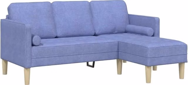 Set di Divano | Divano da soggiorno | Sofa con cuscino Blu jeans Poliestere