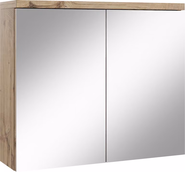 Badplaats Specchio Contenitore Toledo 80 x 20 x 60 cm - Rovere Castagno - Colonna Bagno
