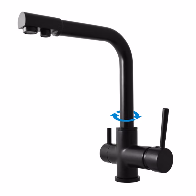 Slezák-RAV: Miscelatore per lavello Seina SE918.5CMAT Nero Opaco Tubo flessibile 3/8''