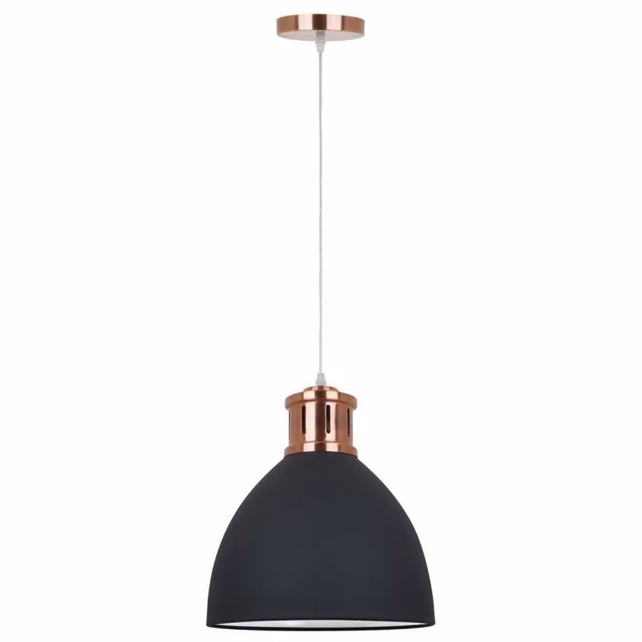 Italux Lola, lampada a sospensione industriale nera MD-HN8100-BK+RC