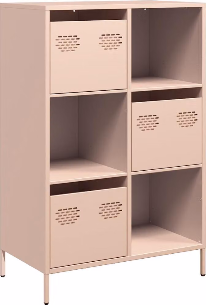 Credenza Rosa 68x39x103,5 cm in Acciaio