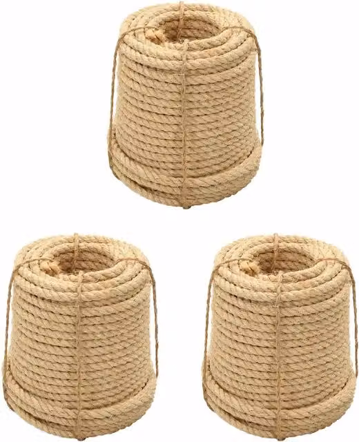 Set di 3 corde in fibra naturale di sisal beige vidaXL, diametro 14 mm – 1