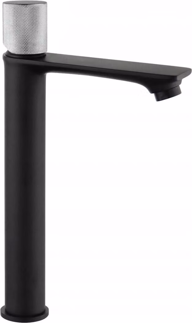 Mexen Royo One rubinetteria lavabo alta, cromato/nero - 72211-77