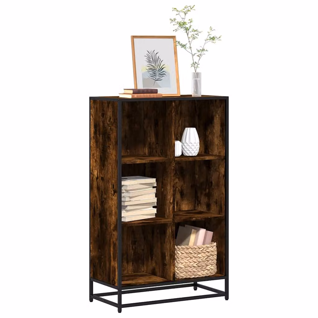 Libreria Industrial vidaXL in Legno e Metallo, Colore Marrone, L 65,5 cm x P 33 cm x H 107,5 cm