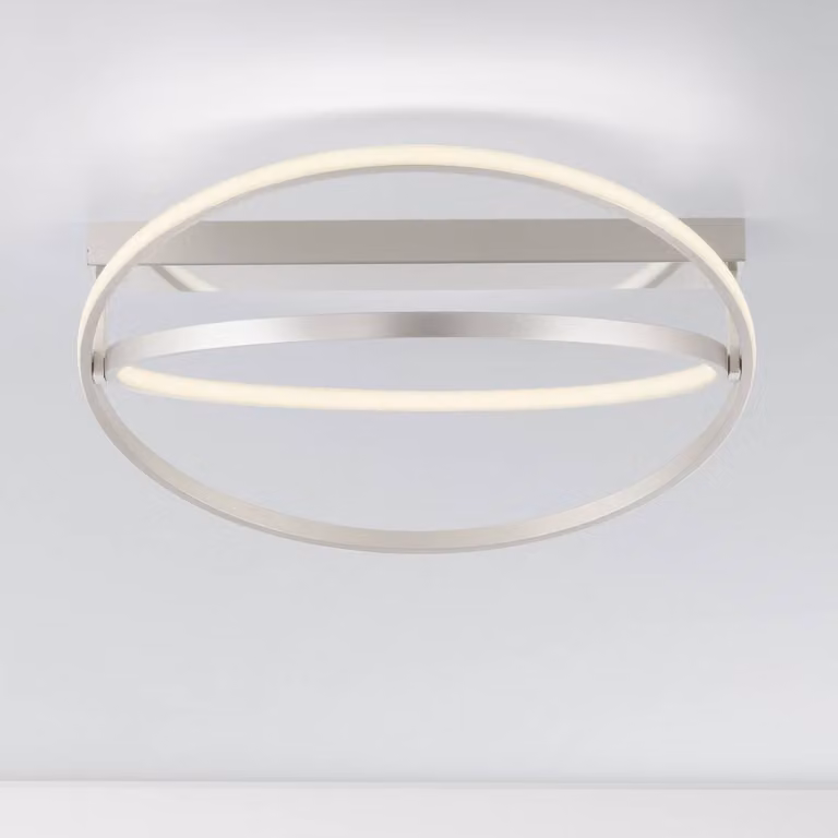 Q-Smart-Home Plafoniera smart Q-Beluga, dimmerabile, Alluminio / Grigio / Zincato, Soggiorno / Sala da pranzo, Metallo, Moderno