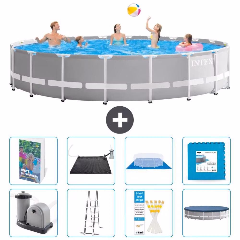 Struttura per piscina a forma di prisma - 610x132 cm - composta da 7 elementi - modello S621