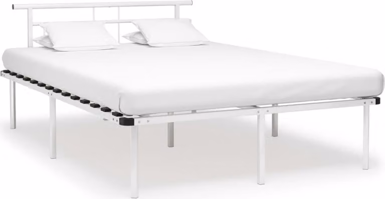 The Living Store Struttura letto in metallo bianco 140x200 cm