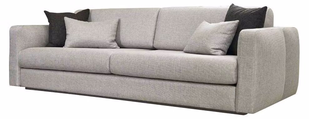 Couch Polstersofa Dreisitzer Sofa 3 Sitzer Grau Stoff Stoffsofa Design