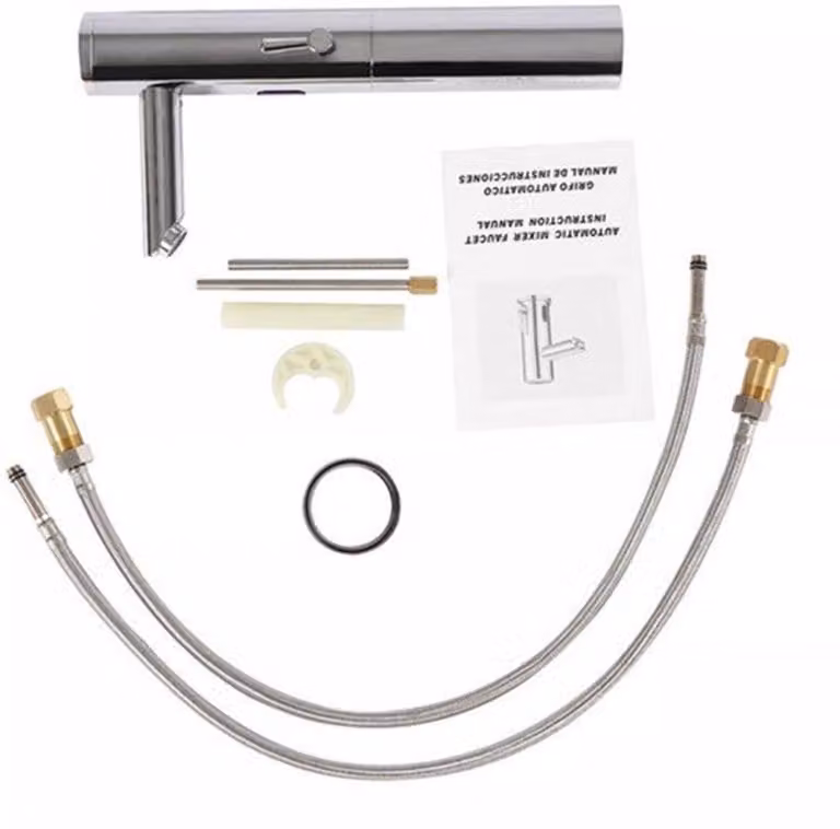 Rubinetto per lavabo – Automatico, senza contatto – 34,5 cm – Acciaio inossidabile, sensore a infrarossi