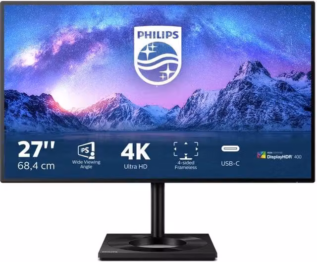 Monitor LG 279C9/00 da 27 pollici 4K UHD IPS con tecnologia Pivot, connettività HDMI, DisplayPort e USB-C, colore nero