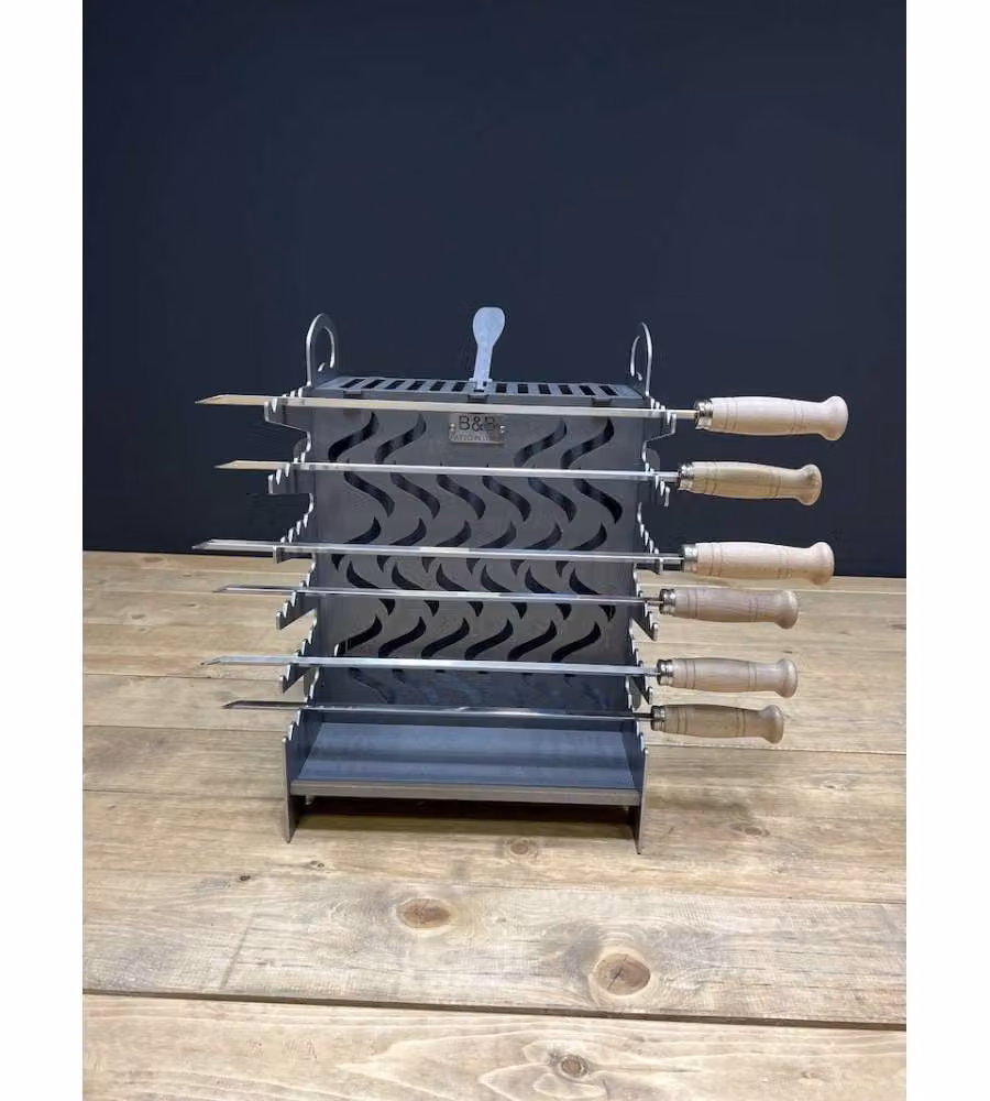 Spiedo Verticale con 6 spiedi Inox S B&B Gualdo Tadino AI Design