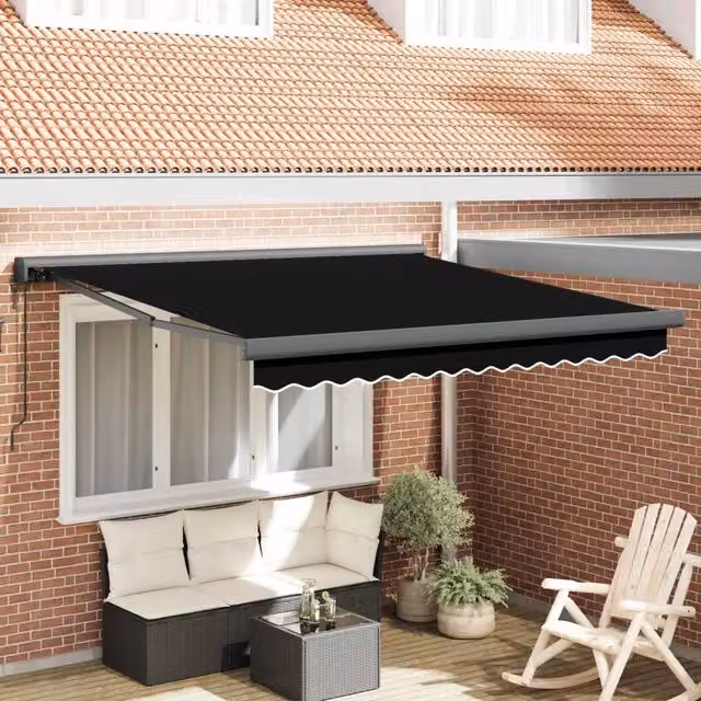 Tenda retrattile Nero 300 x 250 x 165 cm Tessuto e Metallo 3330048