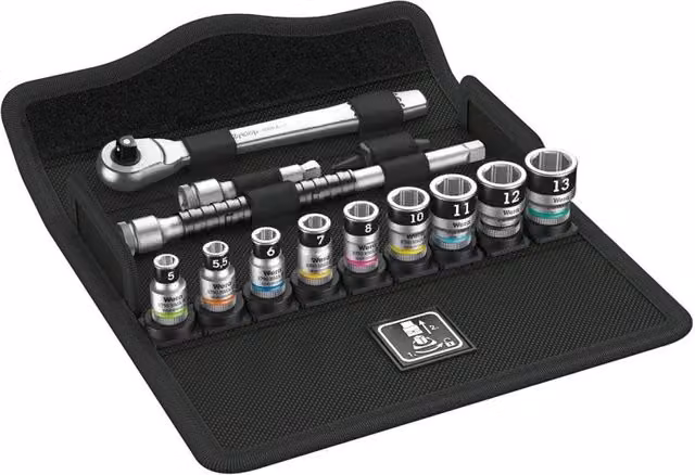 Set di bussole Wera Zyklop Metal 1/4" con funzione di ritegno, 13 pezzi, in acciaio al cromo-molibdeno – 1