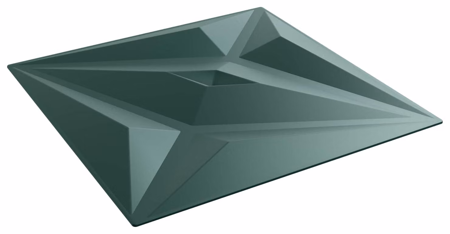 Pannelli da parete 48 pcs Verde Stella 50 x 50 cm Schiuma XPS