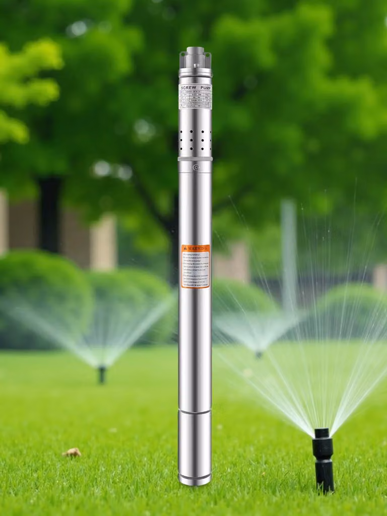 Pompa sommergibile per pozzi profondi - 220 V - Potenza 0,37 kW - Acciaio inossidabile