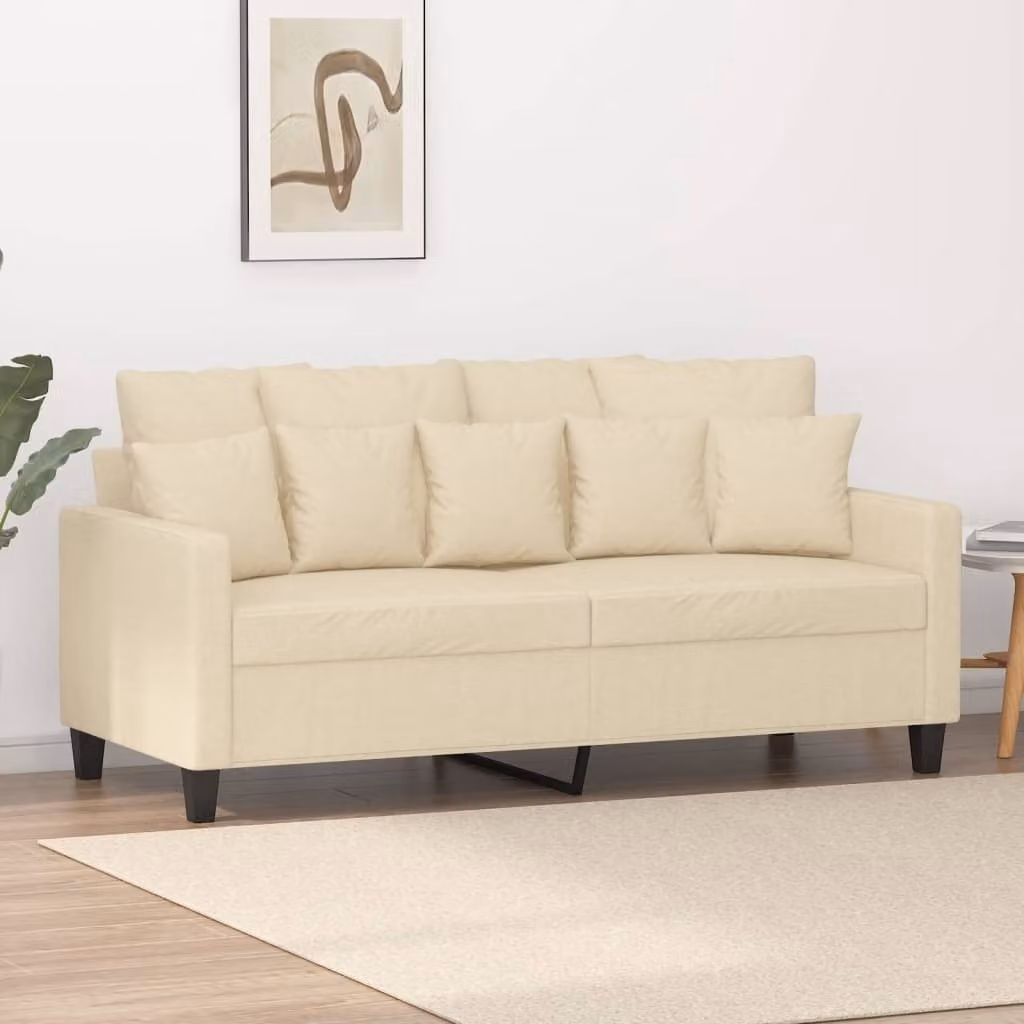 Maison Exclusive - Divano a due posti color crema, 140 cm, in tessuto