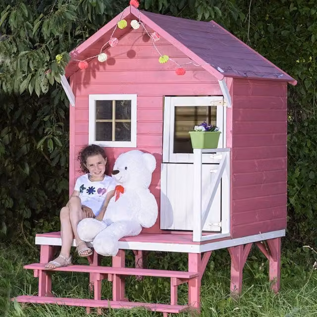 Casetta in legno per bambini LENA, con scalini
