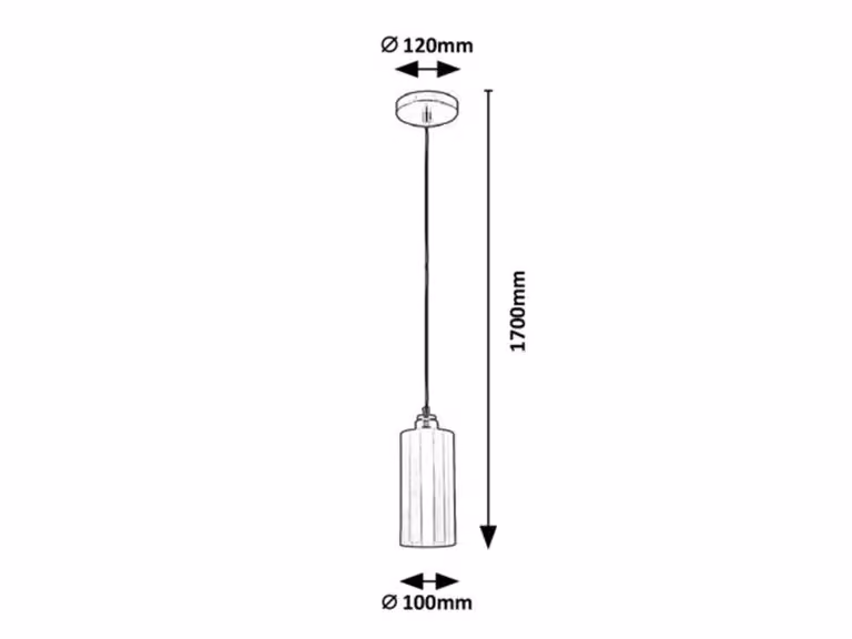 Rabalux 4479 Lampada a sospensione 1 spot Panthea, E27, bianco-oro, rotondo, moderno, ø120mm