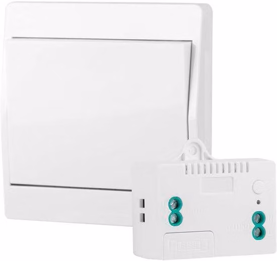 Interruttore da parete wireless senza batterie 10 A - 240 V - telecomando fino a 50 metri