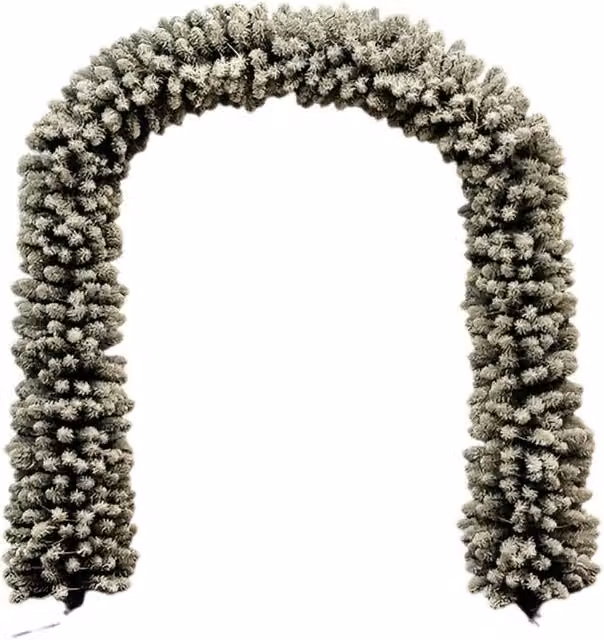 Arco di Natale Innevato Bakaji Bianco Metallico H: 200-240 cm