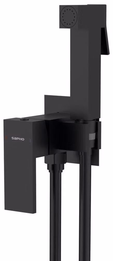 Miscelatore per bidet CUBEMIX con arresto doccia, nero opaco