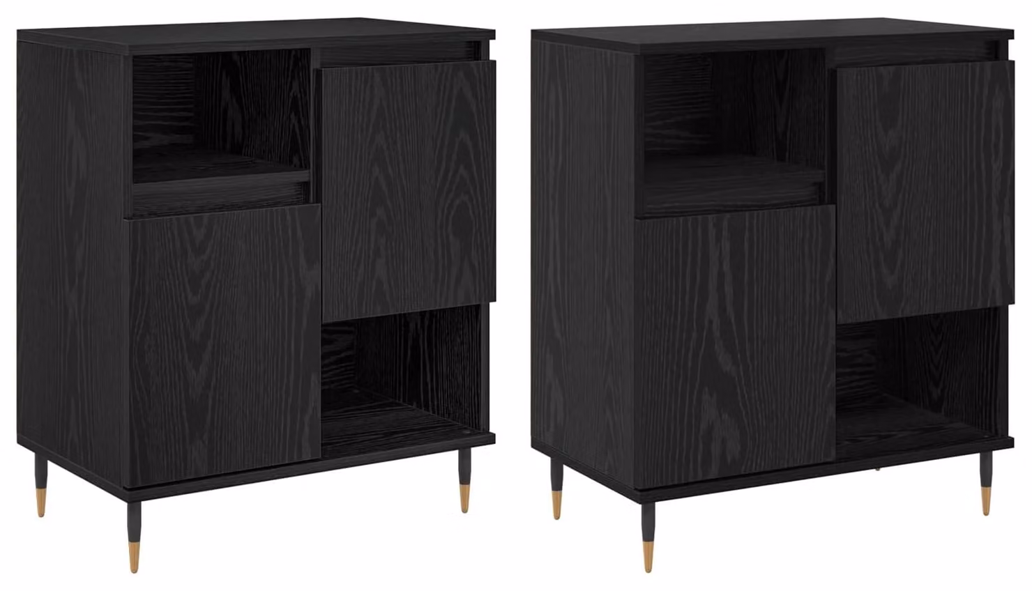 Sideboards 2 pcs Rovere nero