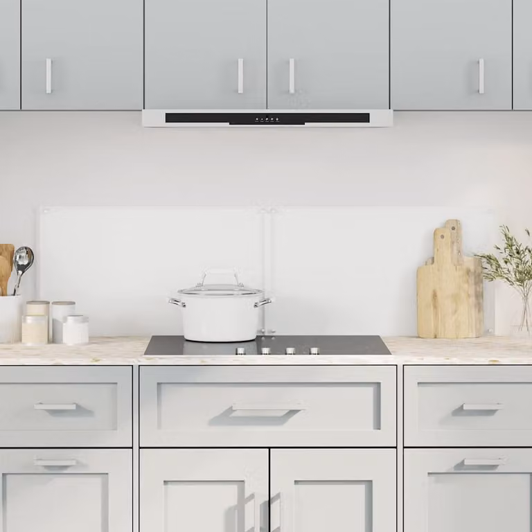 Set di 2 paraschizzi per cucina vidaXL in vetro temperato trasparente, L: 70 cm, P: 40 cm