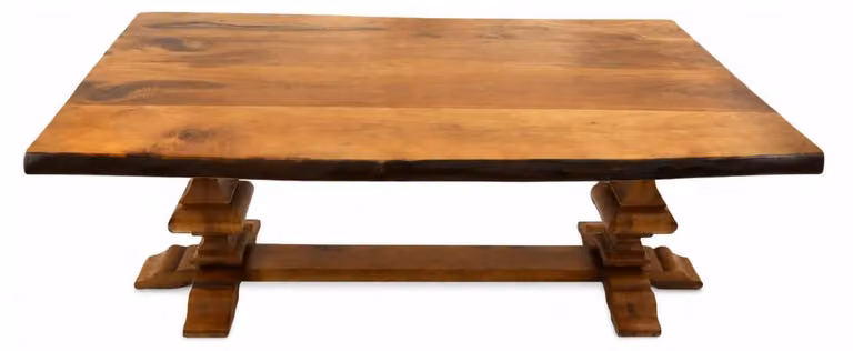 Tavolino da soggiorno in legno massello, struttura in legno, design moderno, forma rettangolare, stile naturale
