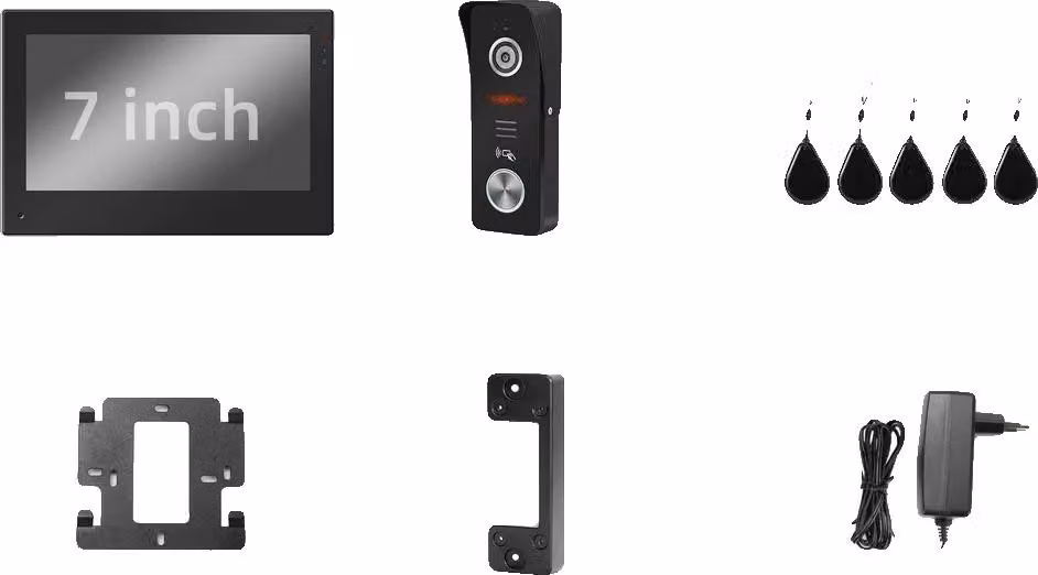 Videocitofono, touchscreen a colori da 7 pollici, rilevamento del movimento, 703HB-206BIC