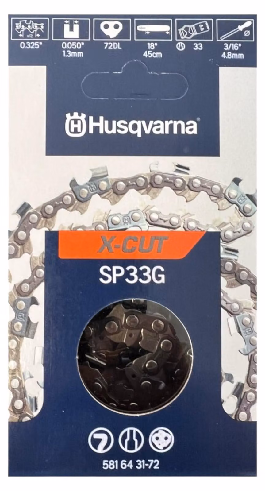 Husqvarna SP33G-72E Catena per sega 0,325 1,3 72