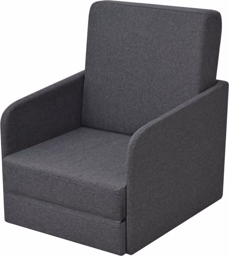 Maison Exclusive - Poltrona Letto Convertibile Grigio Scuro in Tessuto