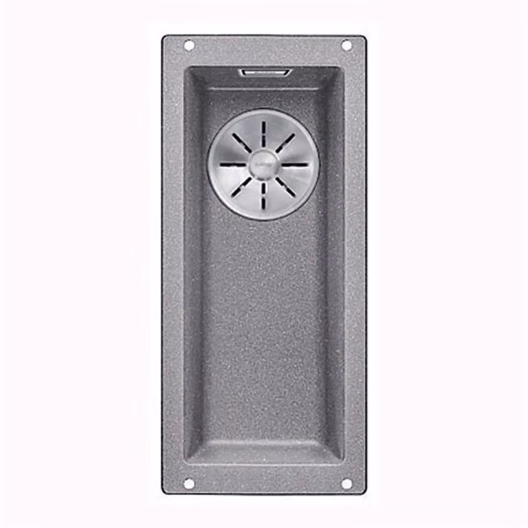 BLANCO SUBLINE 160-U, SILGRANIT® PuraDur®, alluminio metallizzato, senza telecomando di scarico