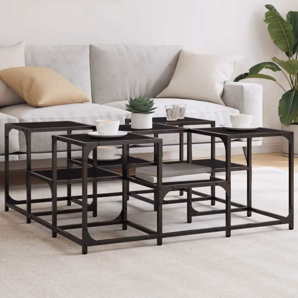 Maison Exclusive - Tavolino nero 91x91x40 cm Materiale ligneo
