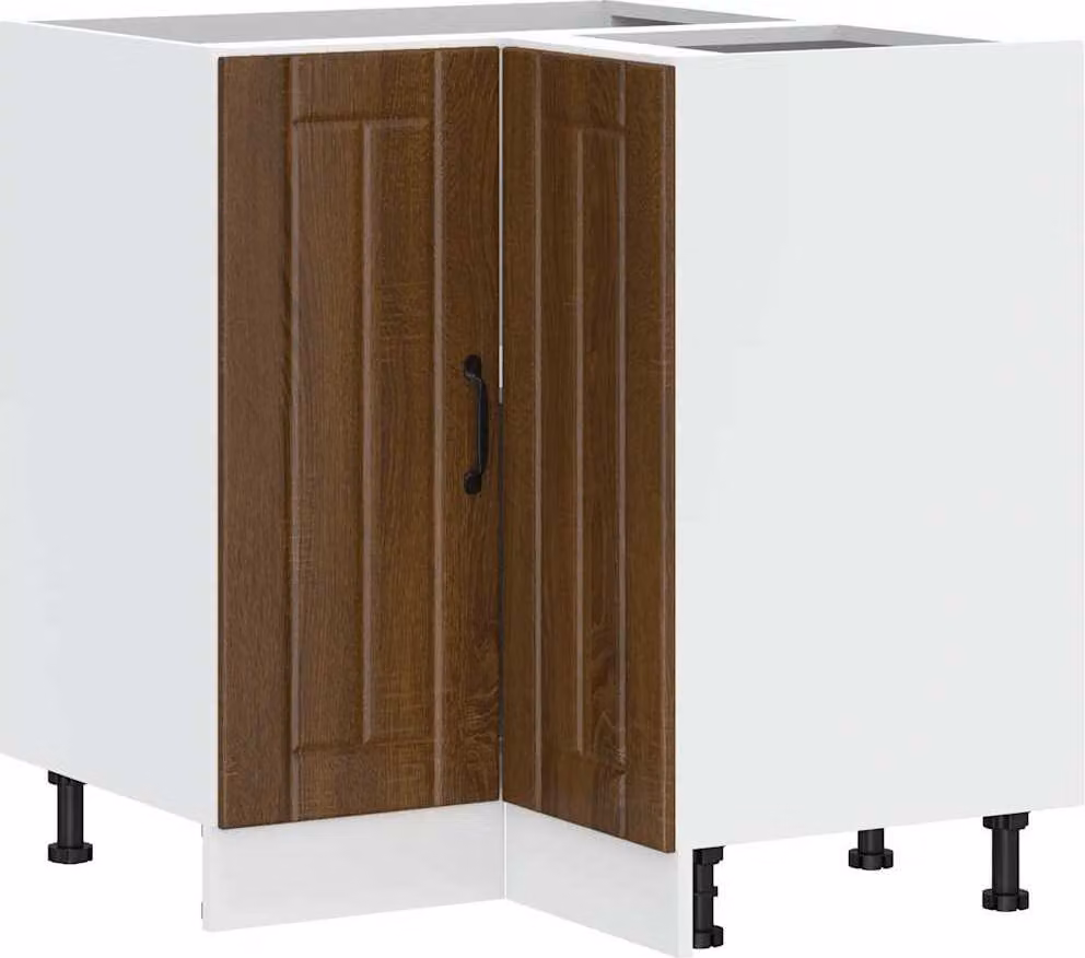 Mobile Base ad Angolo Cucina Lucca Rovere Marrone in Truciolato