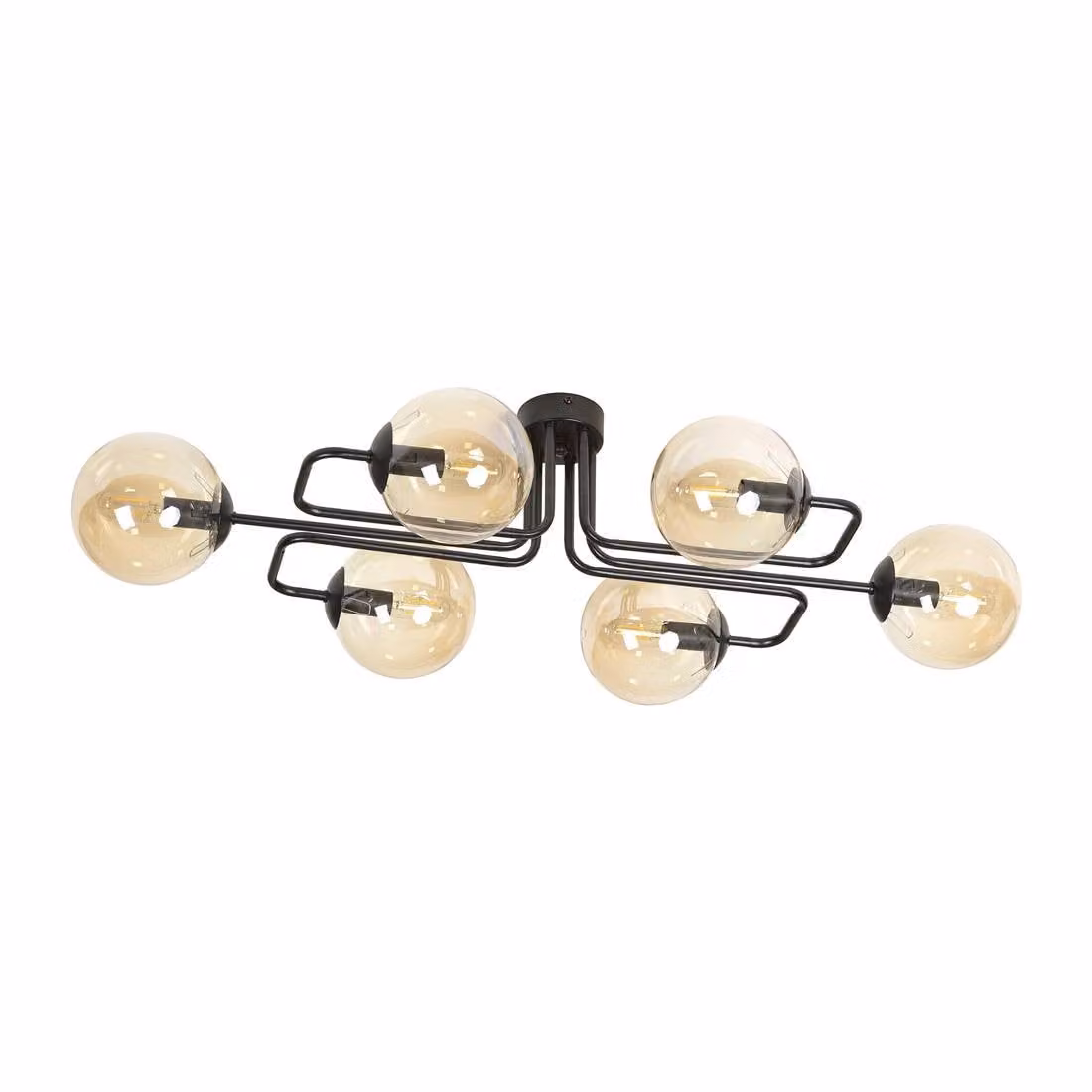 Lampadario Emibig 6xE14 40W BRENDI 6A BL/Miele 833/6A