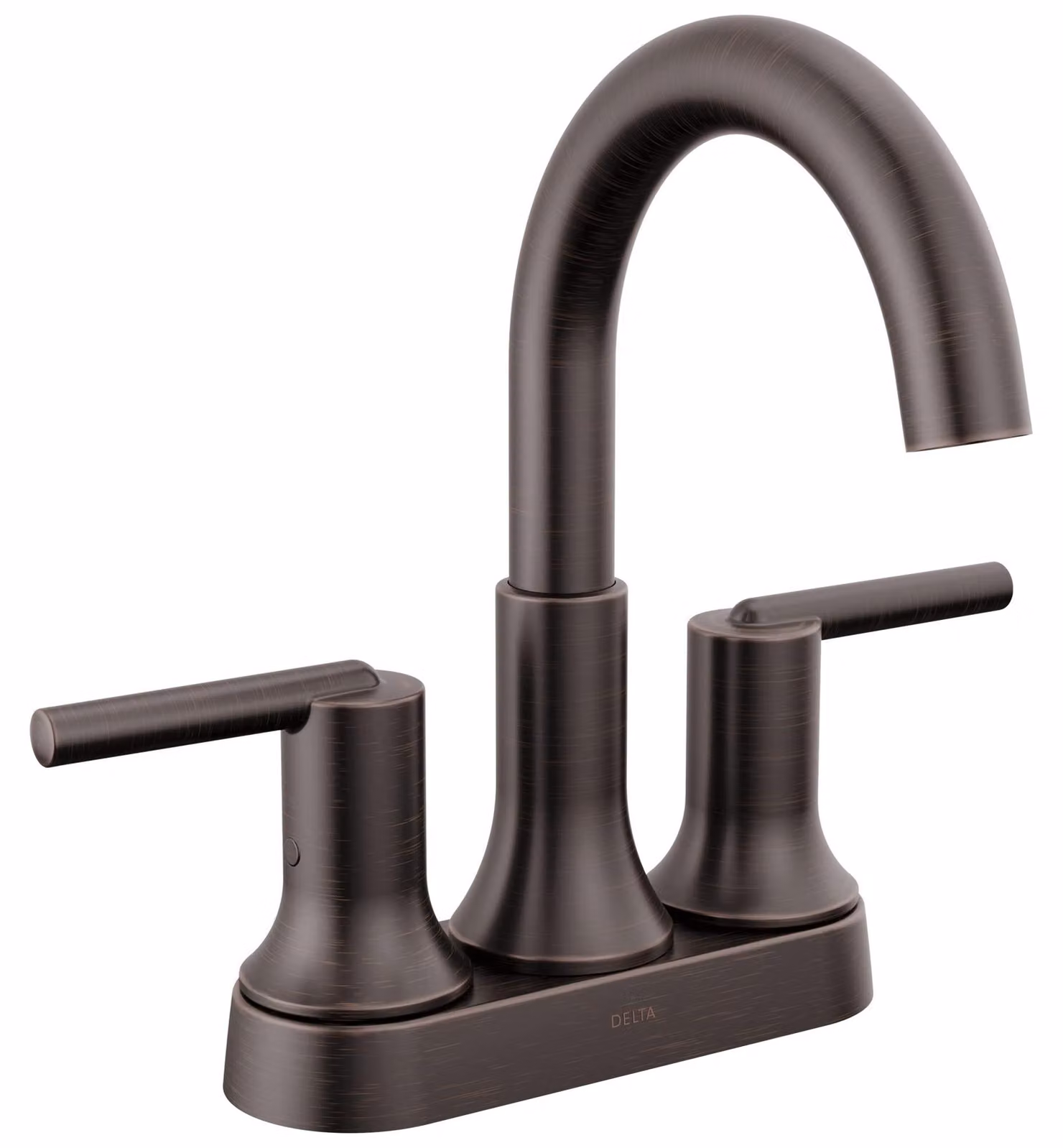 Miscelatore per lavabo a due maniglie, finitura bronzo spazzolato, installazione centralizzata, sistema di scarico in metallo con guarnizione DIAMOND