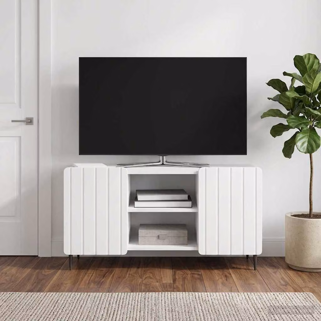 Mobile TV vidaXL Bianco Lucido L: 102 cm, P: 34,5 cm, H: 52 cm