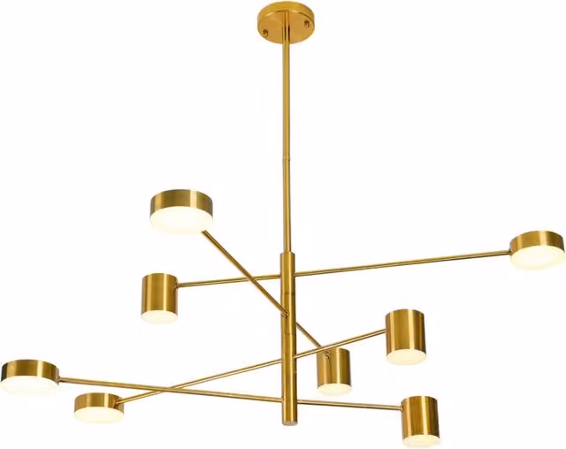 Lampadario Remdal rame bracci asimmetrici LED 36W Italux