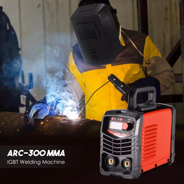 Saldatrice inverter - 300 Ampere - 110V-220V - Rossa - Elettrodo per saldatura - Saldatrice MMA