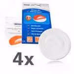NEMAXX® Pad Fissaggio Rilevatore Fumo Ø80 mm – Adesivo 3M High-Tack, Autoadesivo – Montaggio Senza Foratura – Per Fumo, CO e Termici – 4 Pezzi