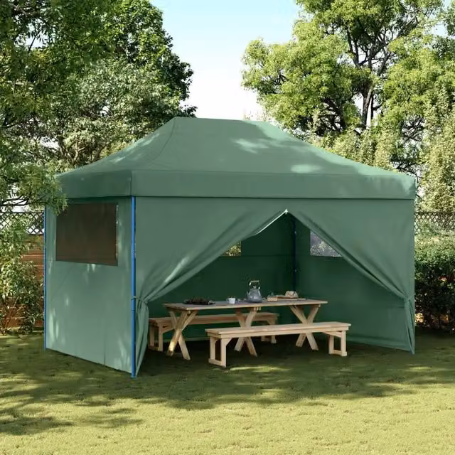 Tendone per feste pieghevole pop-up con 4 pareti vidaXL verde L/P/H: 410 x 315 x 279 cm – 1