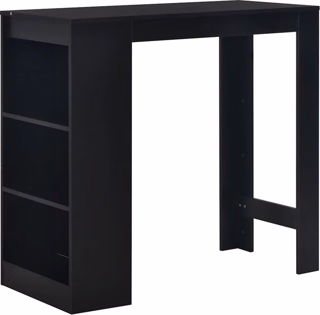 Tavolo da Bar con Ripiano Nero 110x50x103 cm