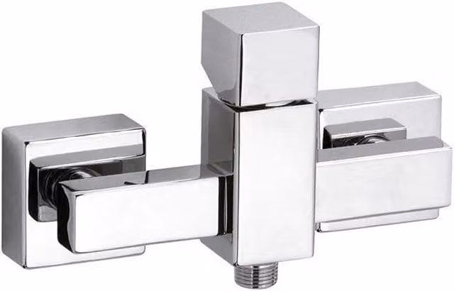 Rubineto cube waterfall per esterno doccia, design quadro e minimale