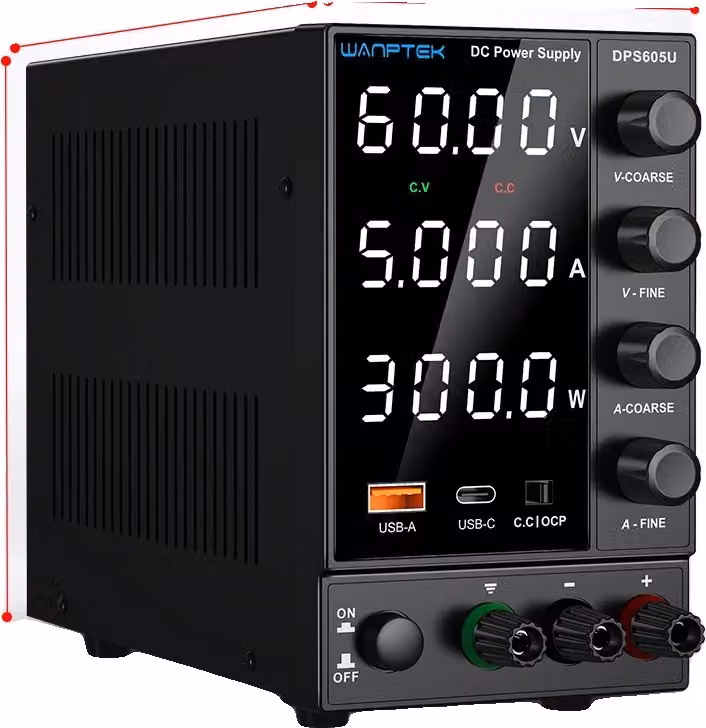 Alimentatore CC regolabile, 30V 10A, 60V 5A, DPS605U 60V 5A