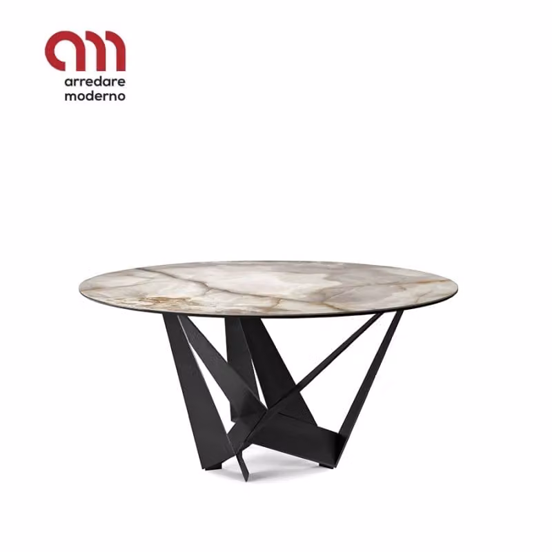 Tavolo Skorpio Keramik Round Cattelan Italia