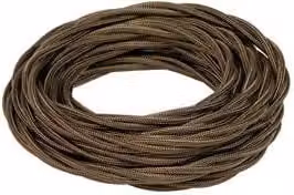 Cavo in treccia di seta Fanton Marrone Termoretraibile 50 m 3 x 1 mmq